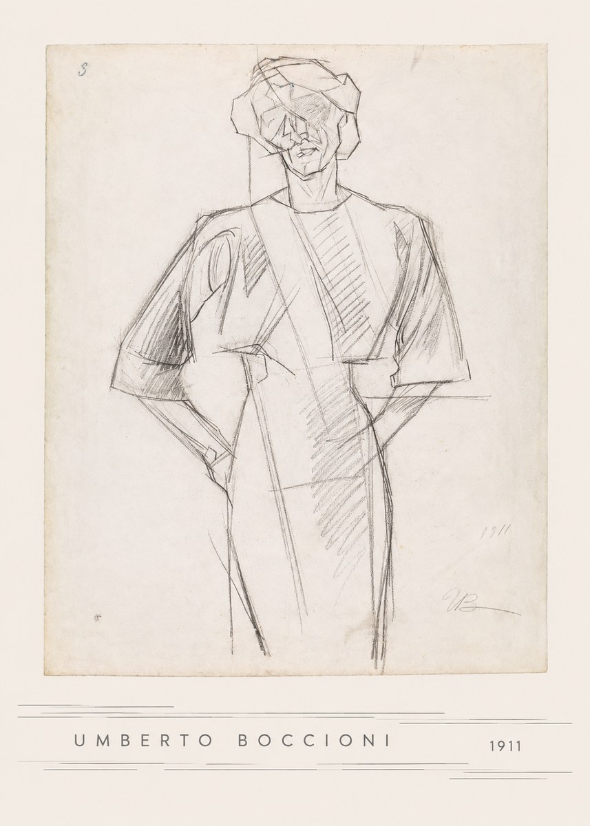Umberto Boccioni Figure Study, 1911 No5 - Plakat