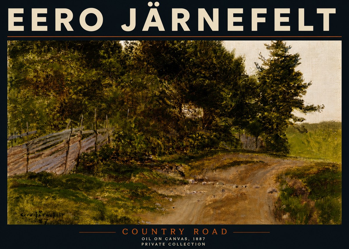 Eero Järnefelt Country Road No5 - Plakat