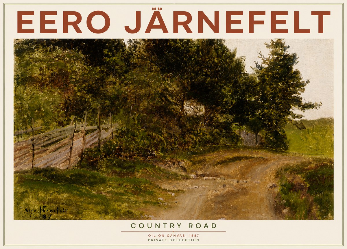 Eero Järnefelt Country Road No6 - Plakat