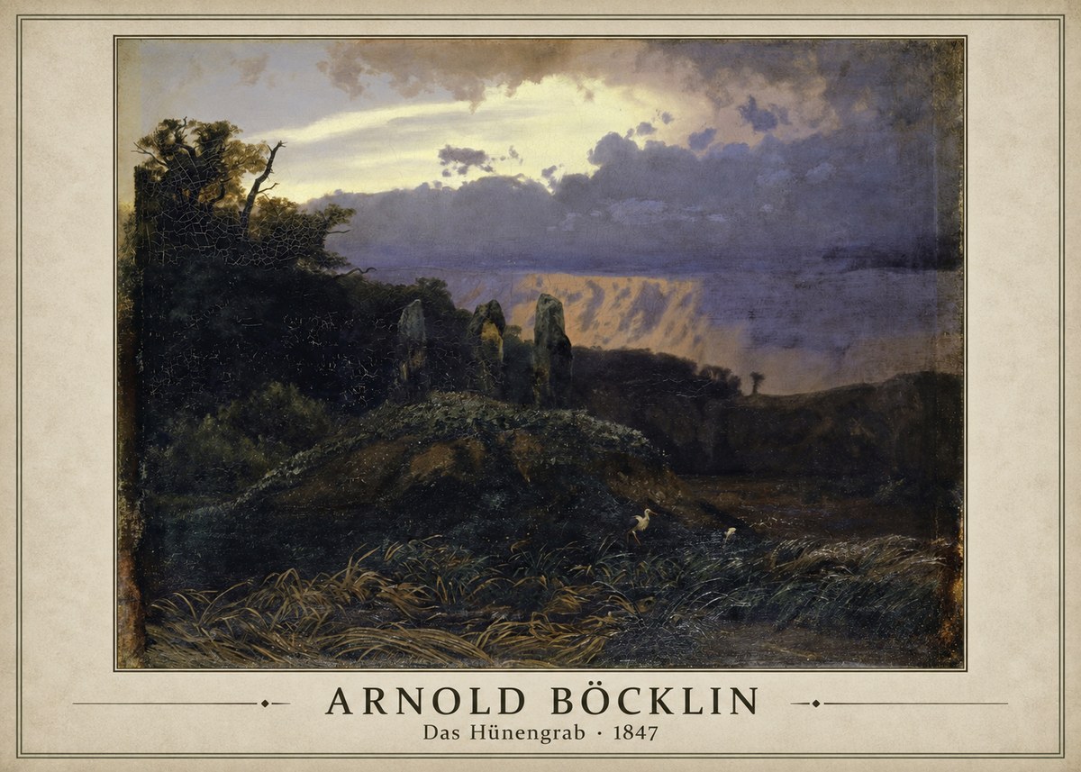 Arnold Böcklin Das Hünengrab No1 - Plakat
