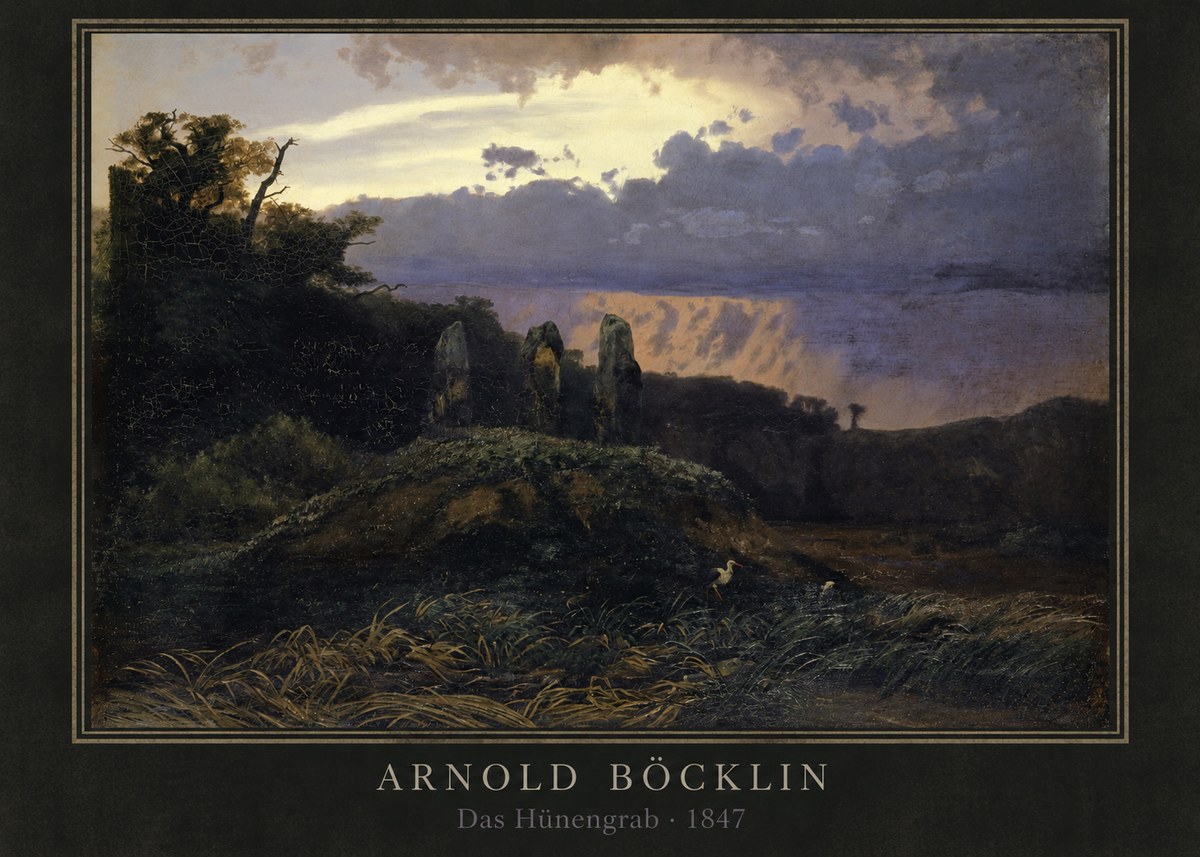 Arnold Böcklin Das Hünengrab No3 - Plakat