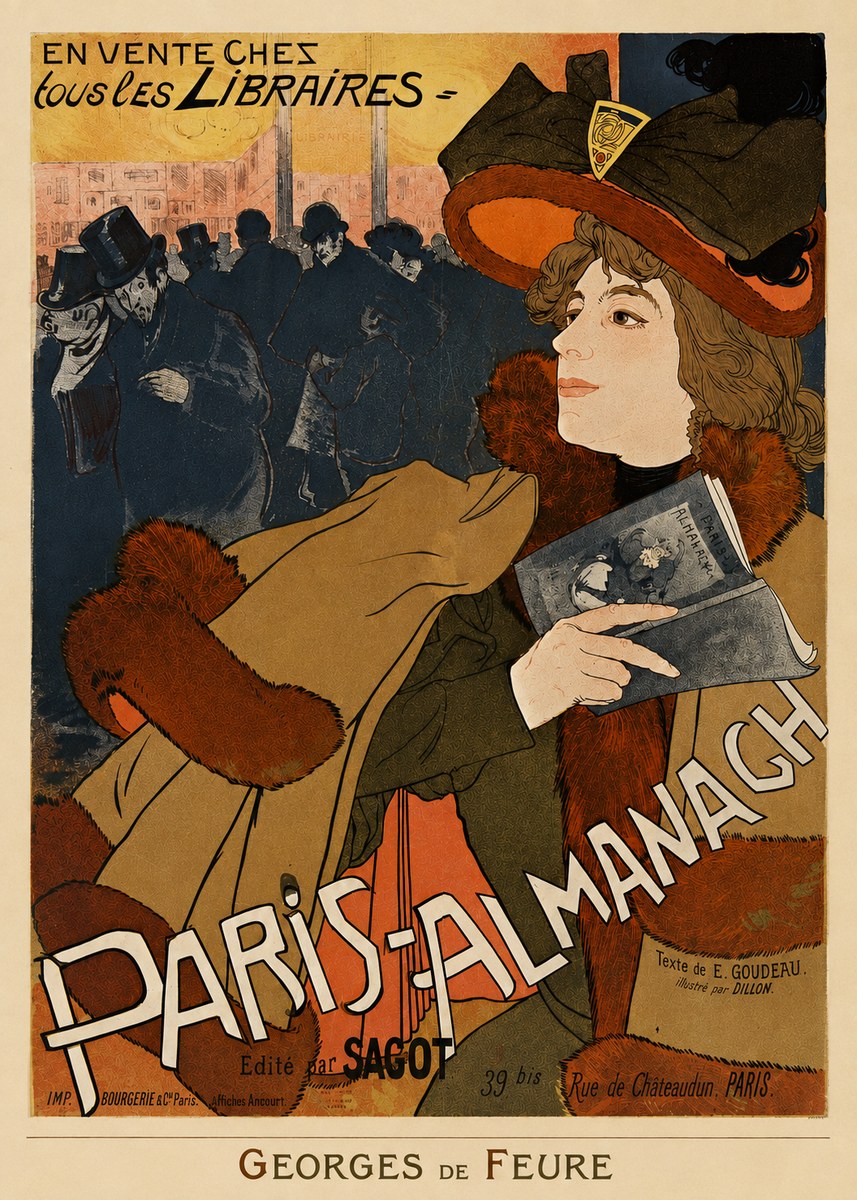 Georges de Feure Paris-almanach II No4 - Plakat