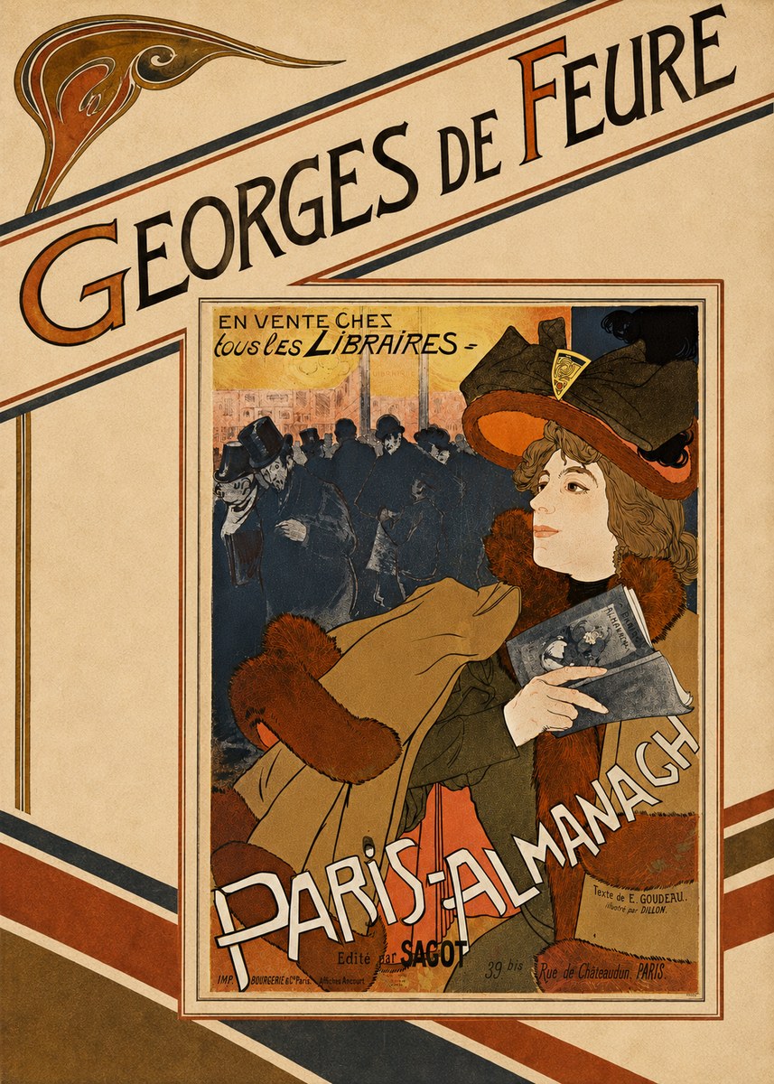 Georges de Feure Paris-almanach II No5 - Plakat