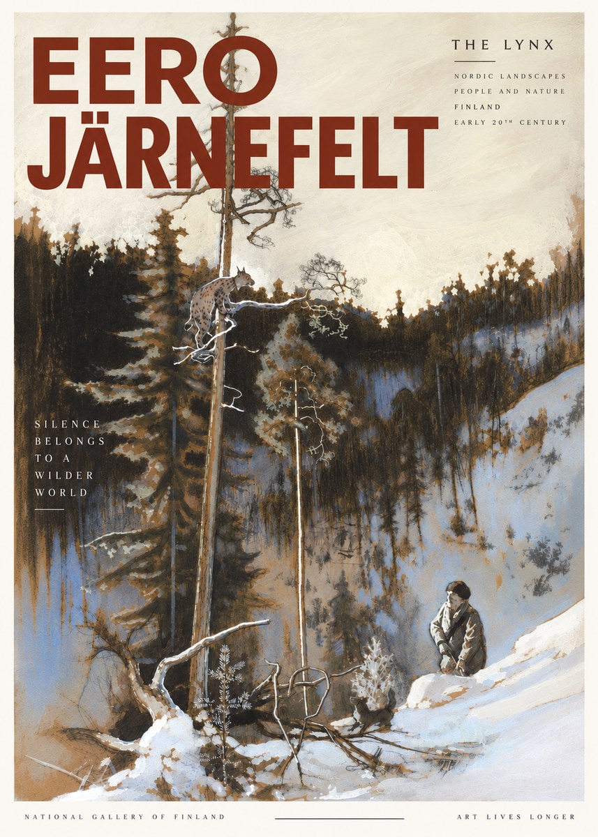 Eero Järnefelt A Lynx in a Tree No6 - Plakat