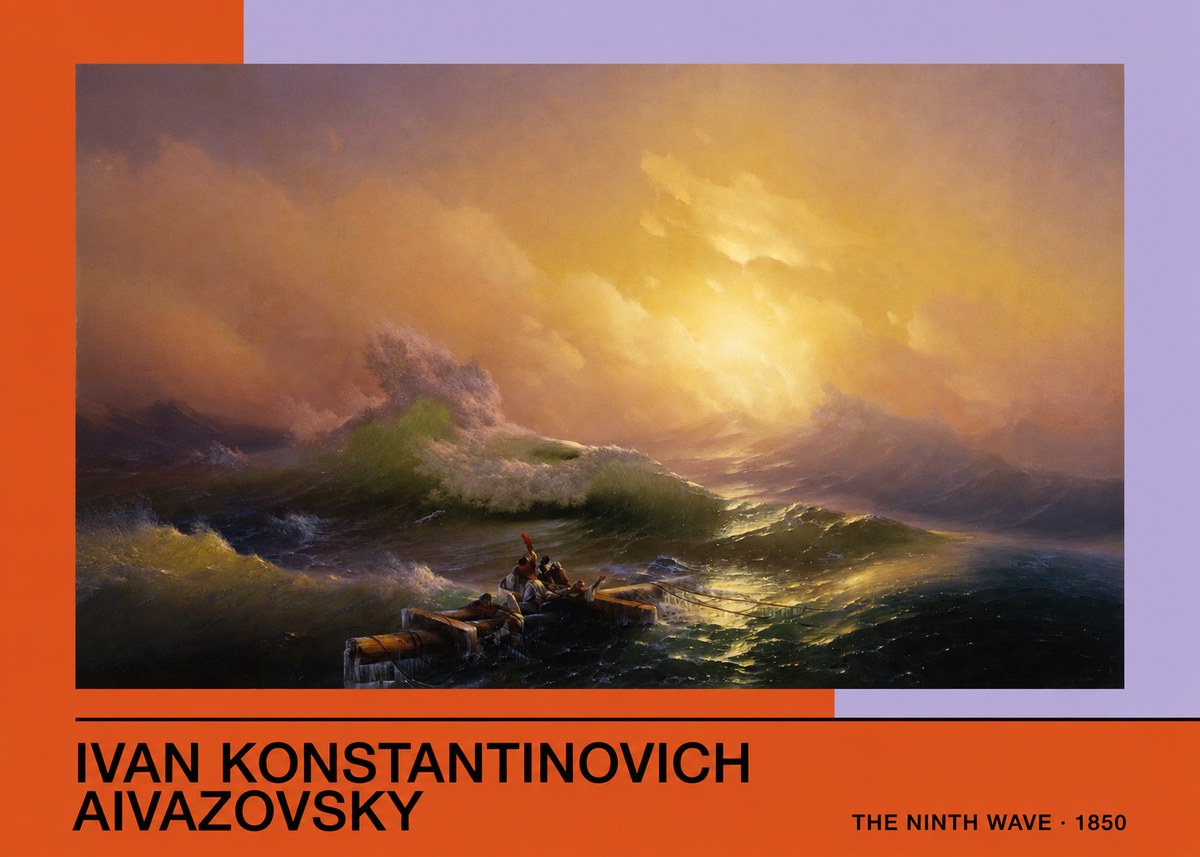 Ivan Konstantinovich Aivazovsky The Ninth Wave III No3 - Plakat