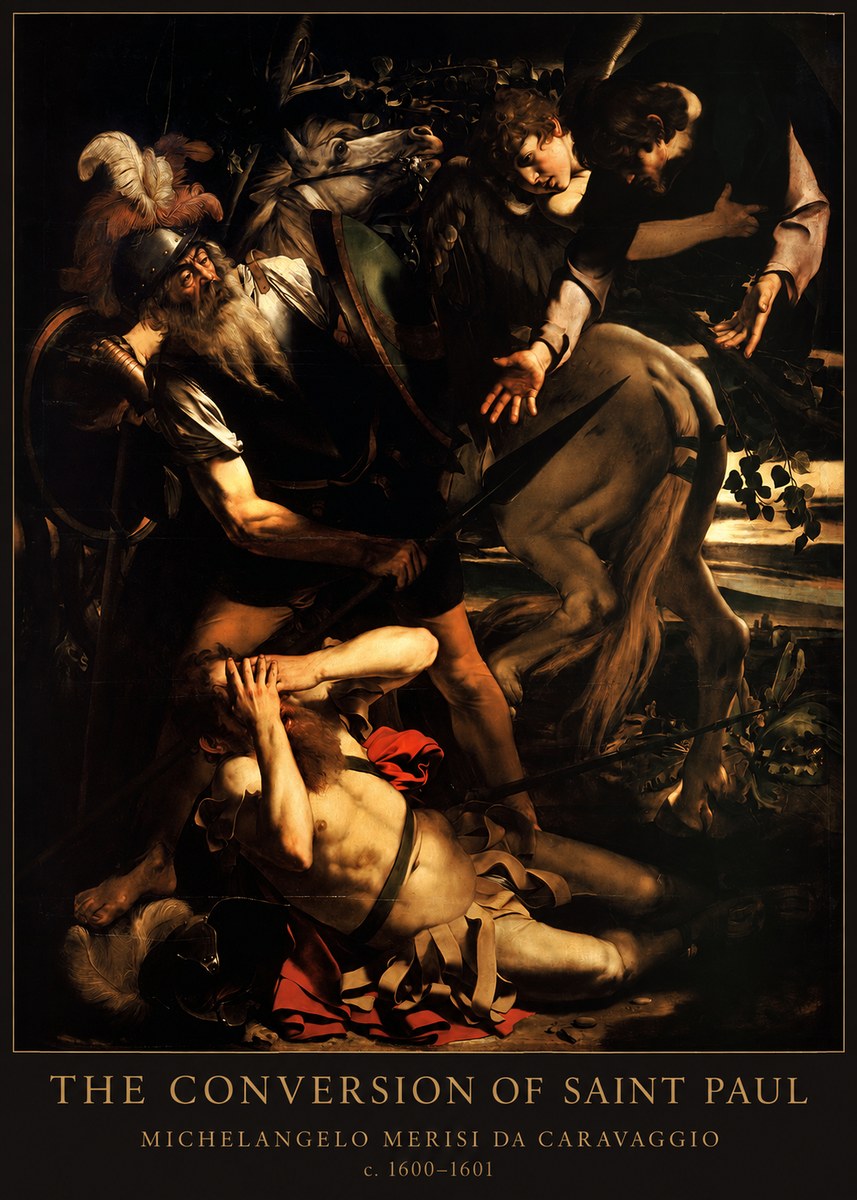 Michelangelo Merisi da Caravaggio The Conversion of Saint Paul No5 - Plakat