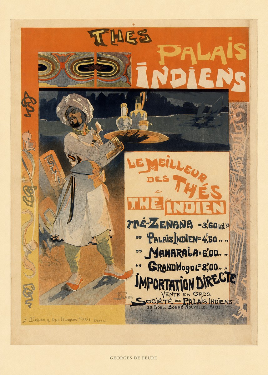 Georges de Feure Thés Palais Indiens No5 - Plakat