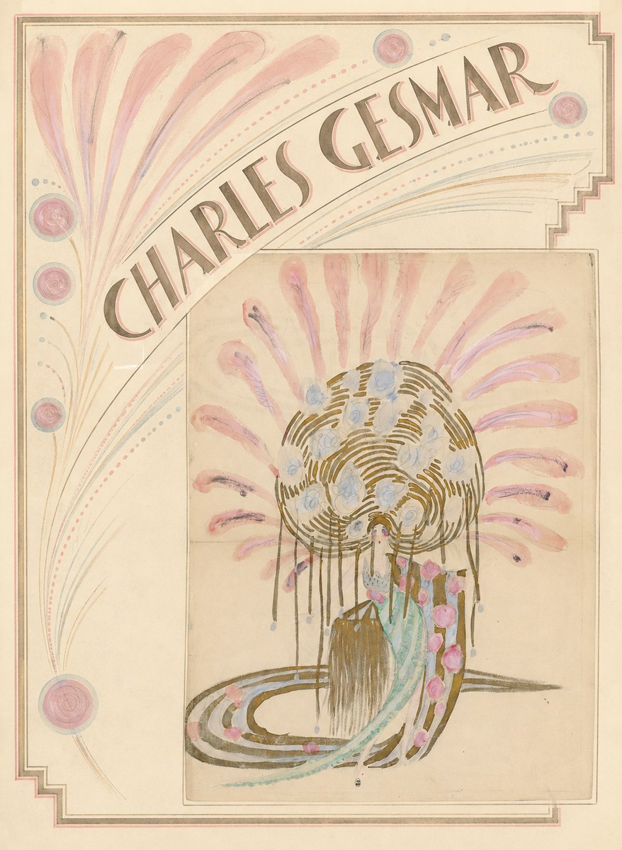 Charles Gesmar Woman with Headdress No5 - Plakat