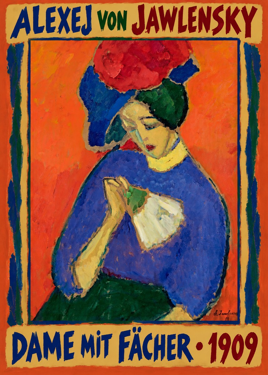 Alexej von Jawlensky Dame Mit Fächer No1 - Plakat