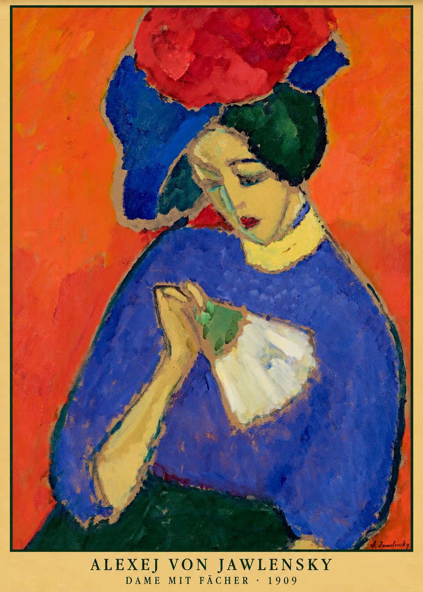 Alexej von Jawlensky Dame Mit Fächer No6 - Plakat