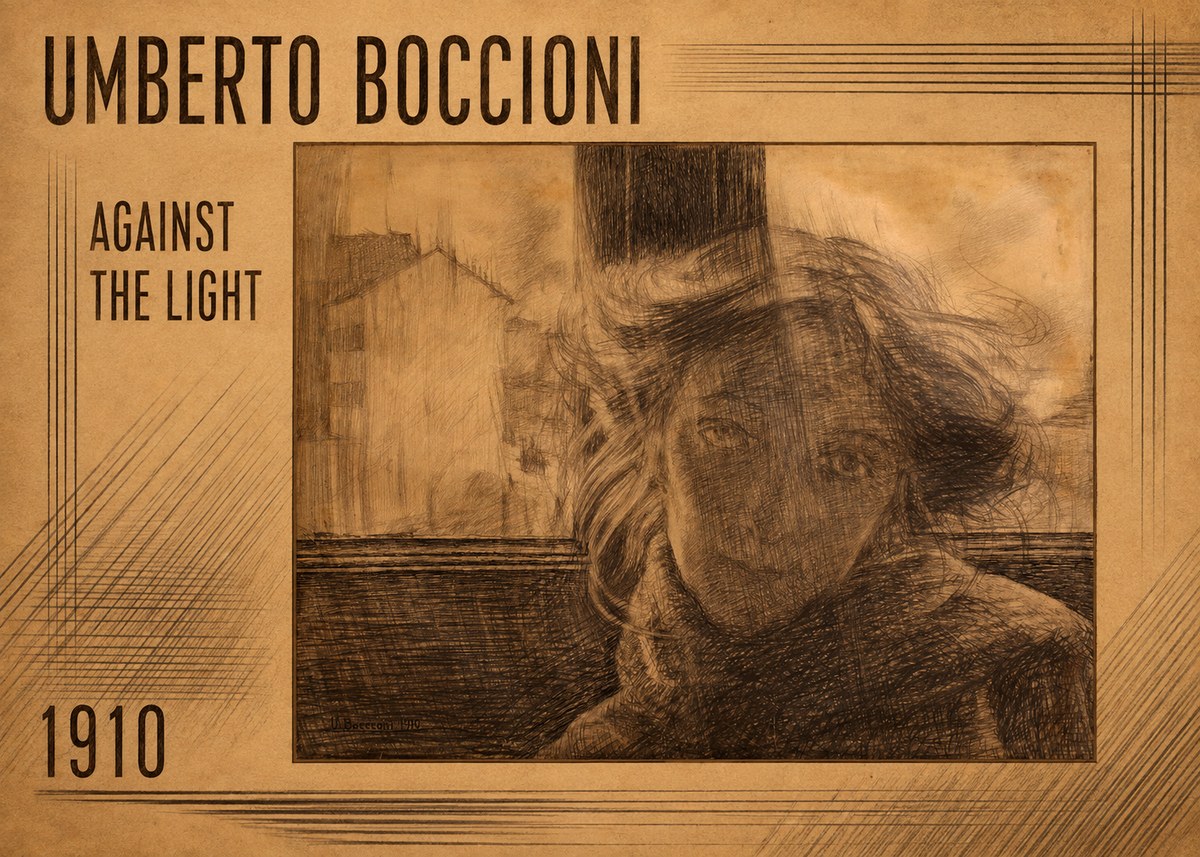 Umberto Boccioni Against the Light No1 - Plakat