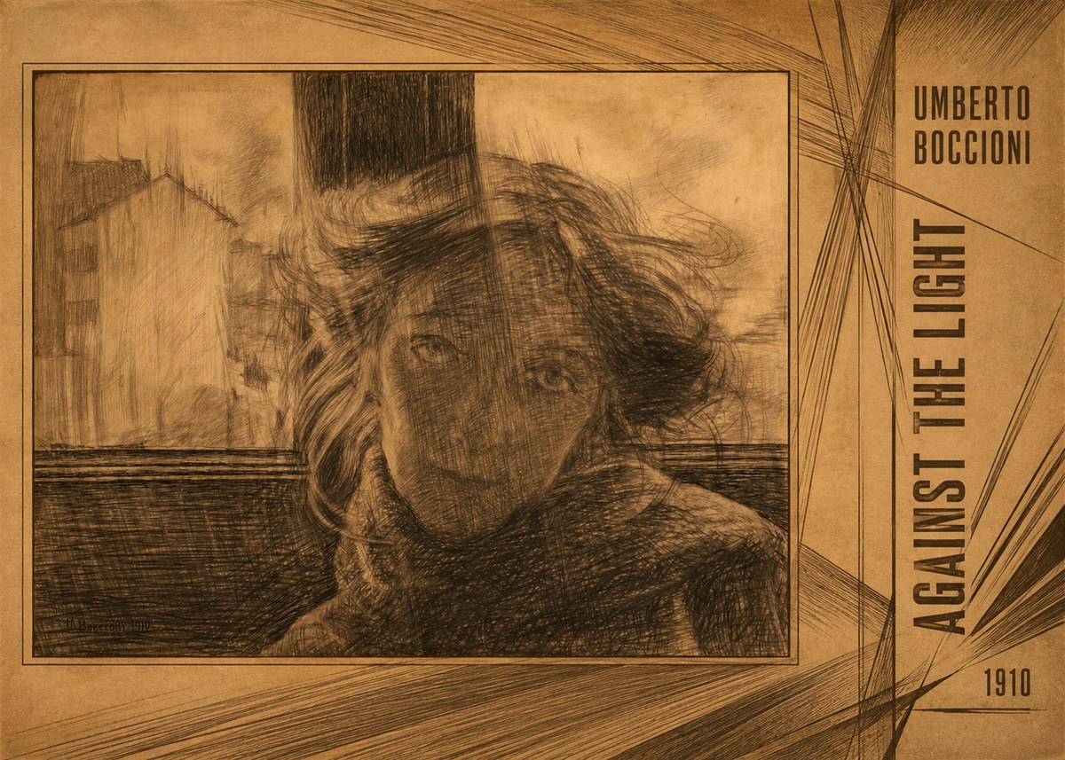 Umberto Boccioni Against the Light No2 - Plakat