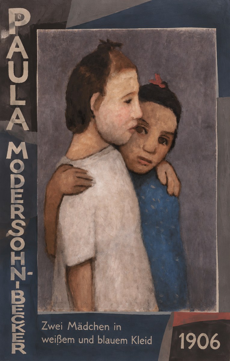 Paula Modersohn-Becker Zwei Mädchen in Weißem Und Blauem Kleid No5 - Plakat