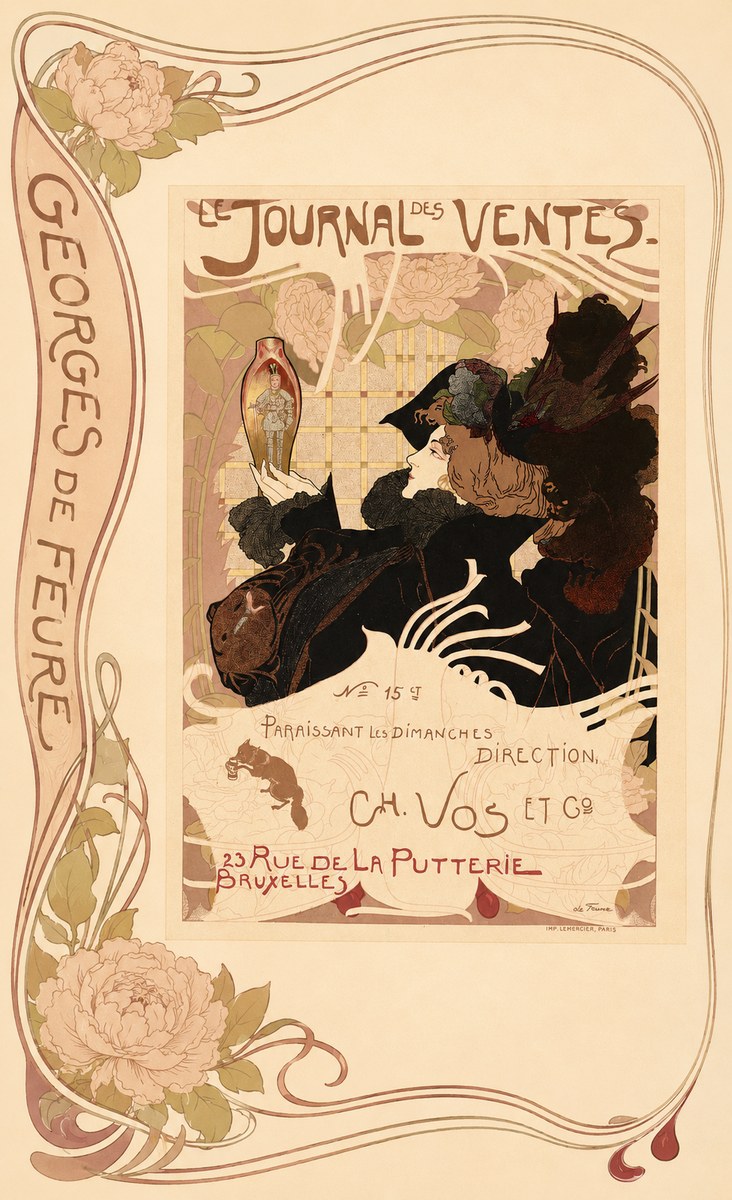 Georges de Feure Le Journal Des Ventes No2 - Plakat