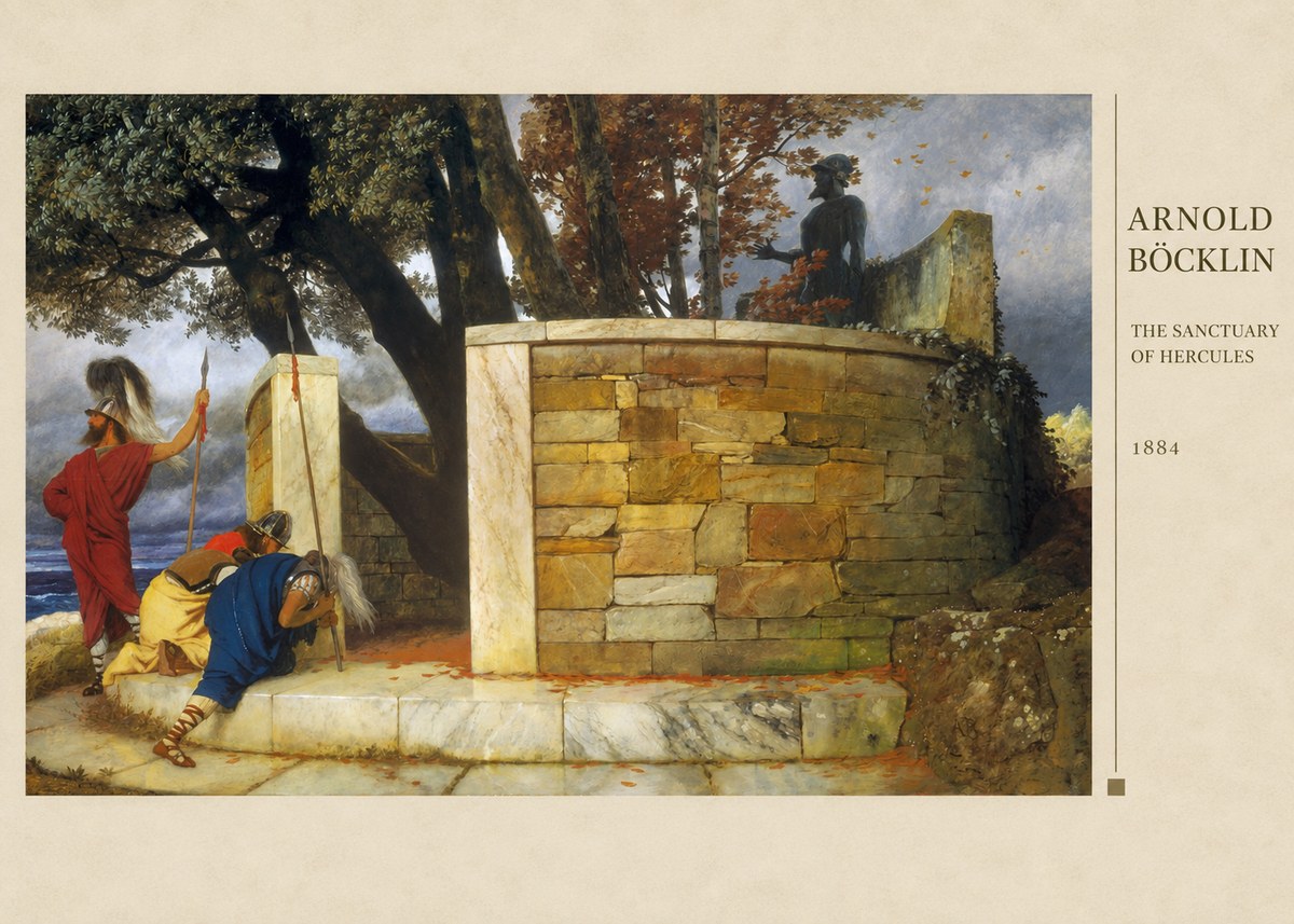 Arnold Böcklin The Sanctuary of Hercules No3 - Plakat