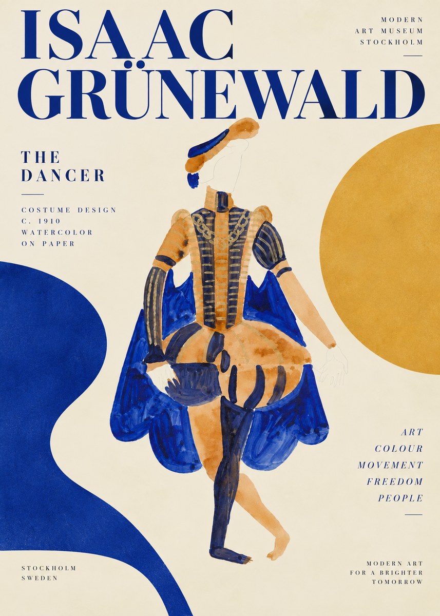 Isaac Grünewald Costume Design XV No5 - Plakat