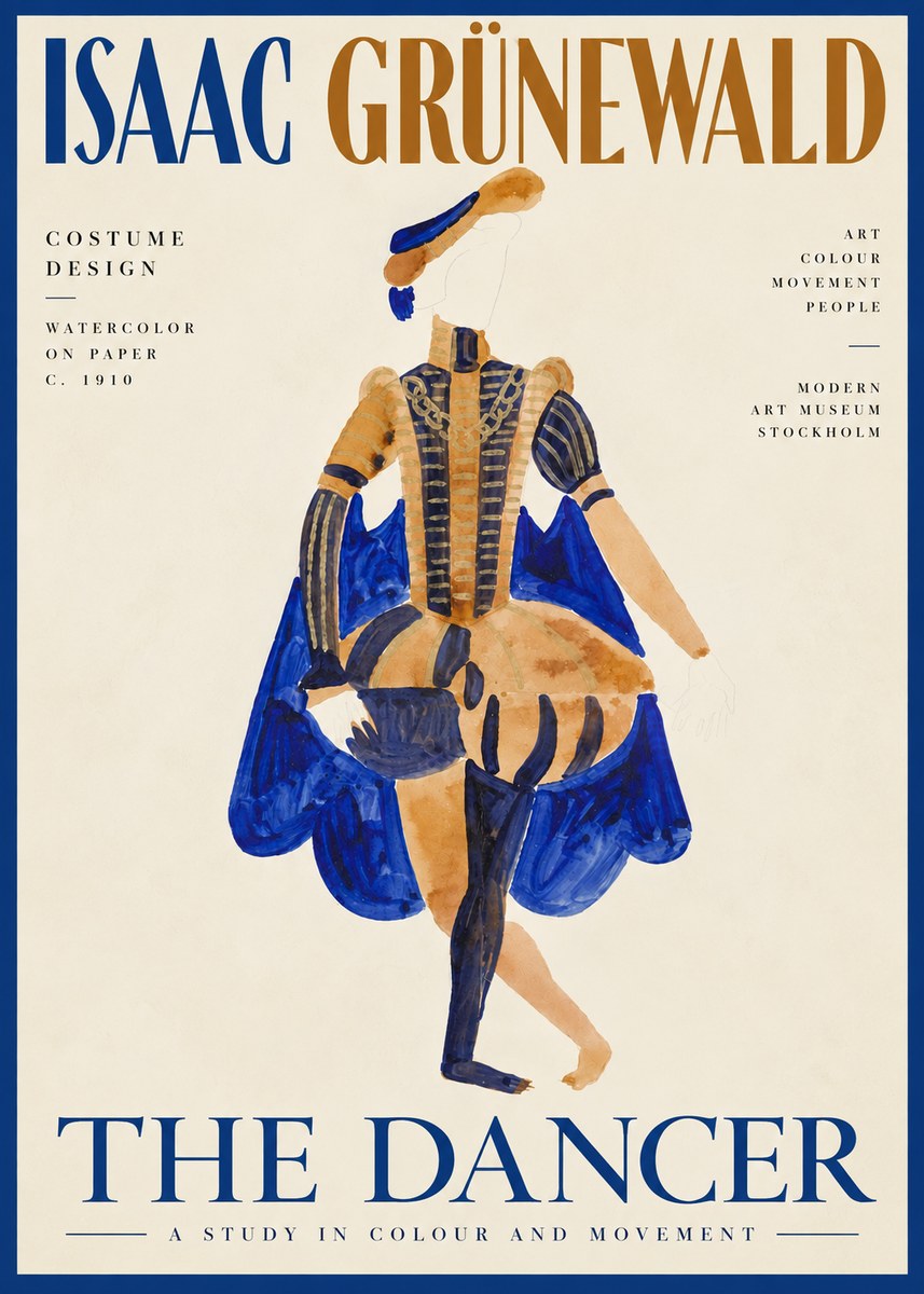 Isaac Grünewald Costume Design XV No6 - Plakat