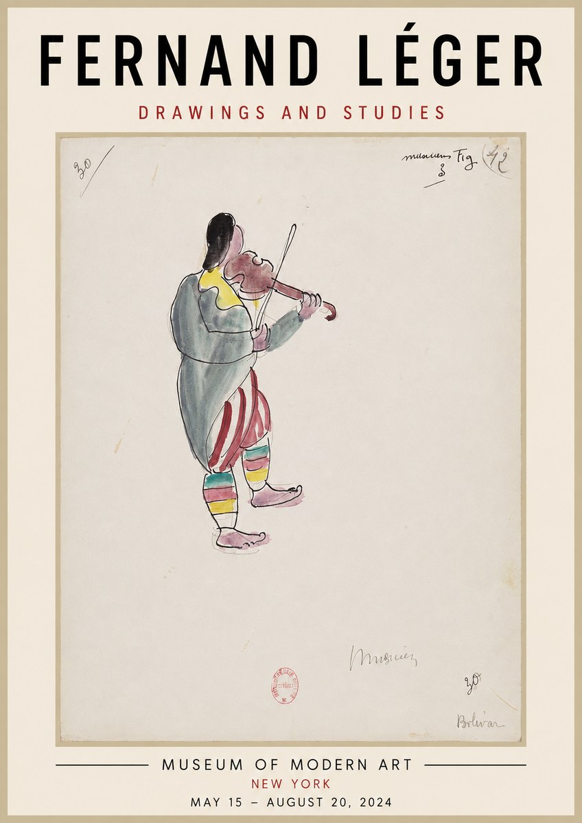 Fernand Léger Musicien No3 - Plakat