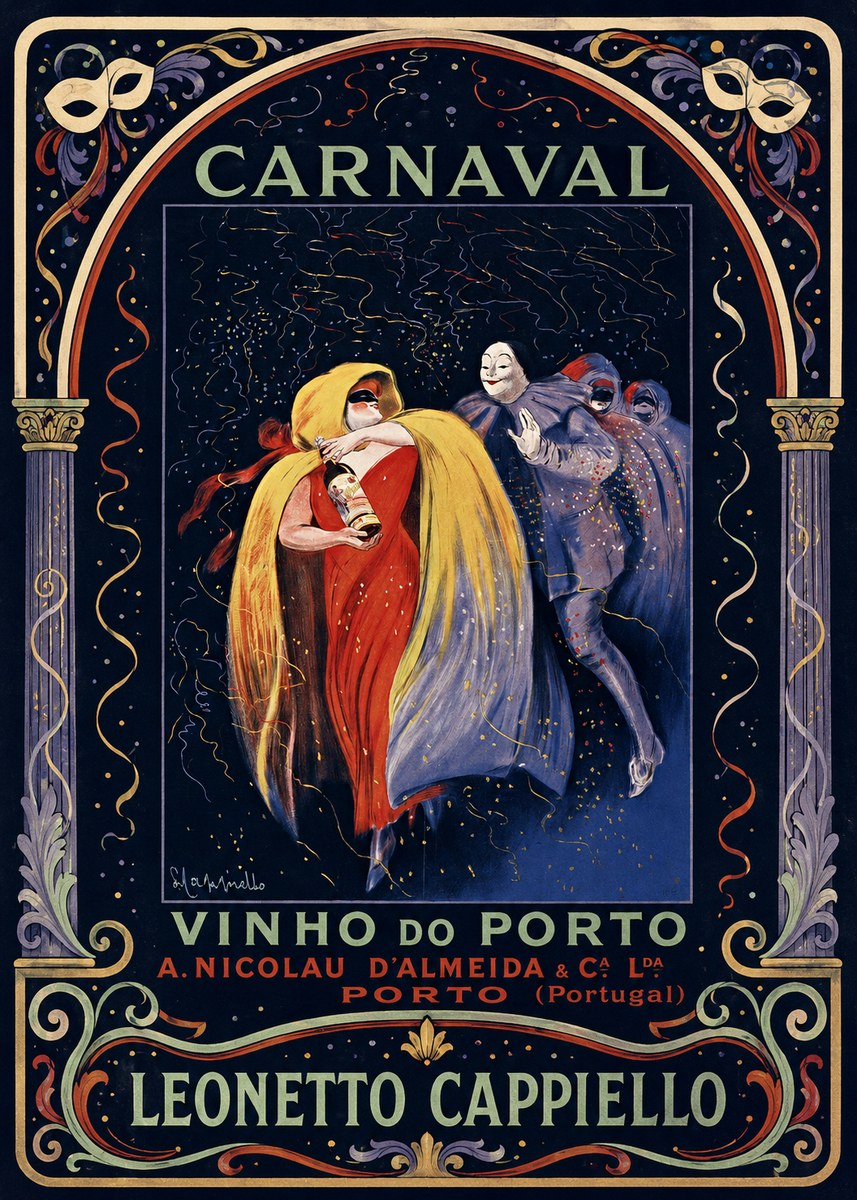 Leonetto Cappiello Carnaval - Vinho Do Porto No4 - Plakat