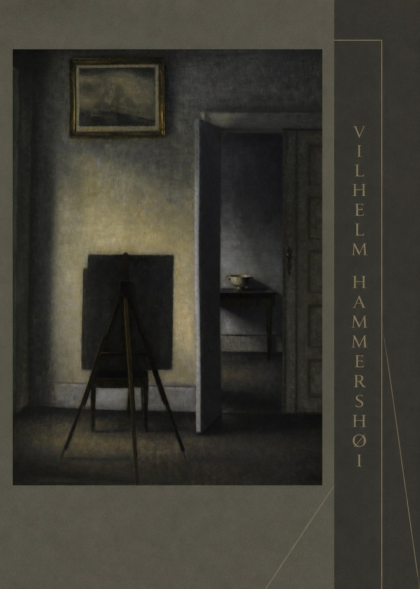 Vilhelm Hammershøi Interior with the Artist's Easel III No3 - Plakat