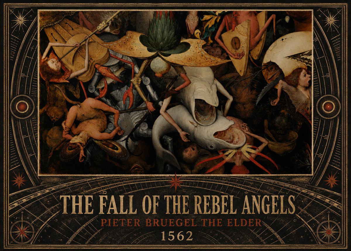 Pieter Bruegel The Fall of the Rebel Angels VI No5 - Plakat