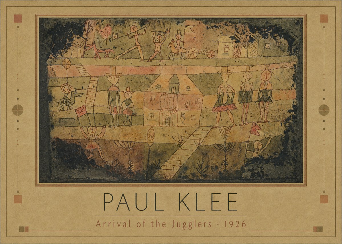 Paul Klee Arrival of the Jugglers No1 - Plakat