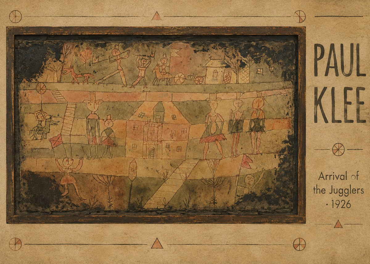 Paul Klee Arrival of the Jugglers No5 - Plakat