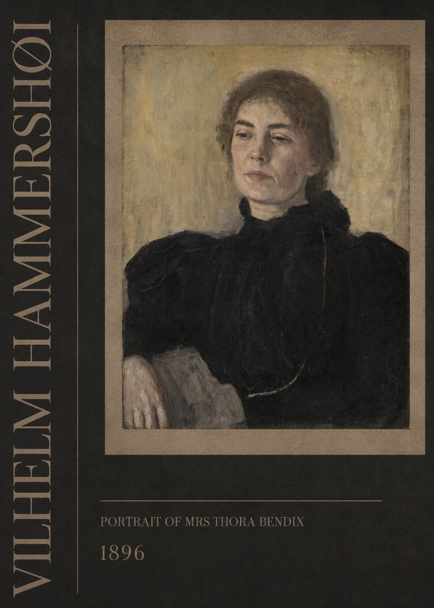 Vilhelm Hammershøi Portrait of Mrs Thora Bendix No3 - Plakat