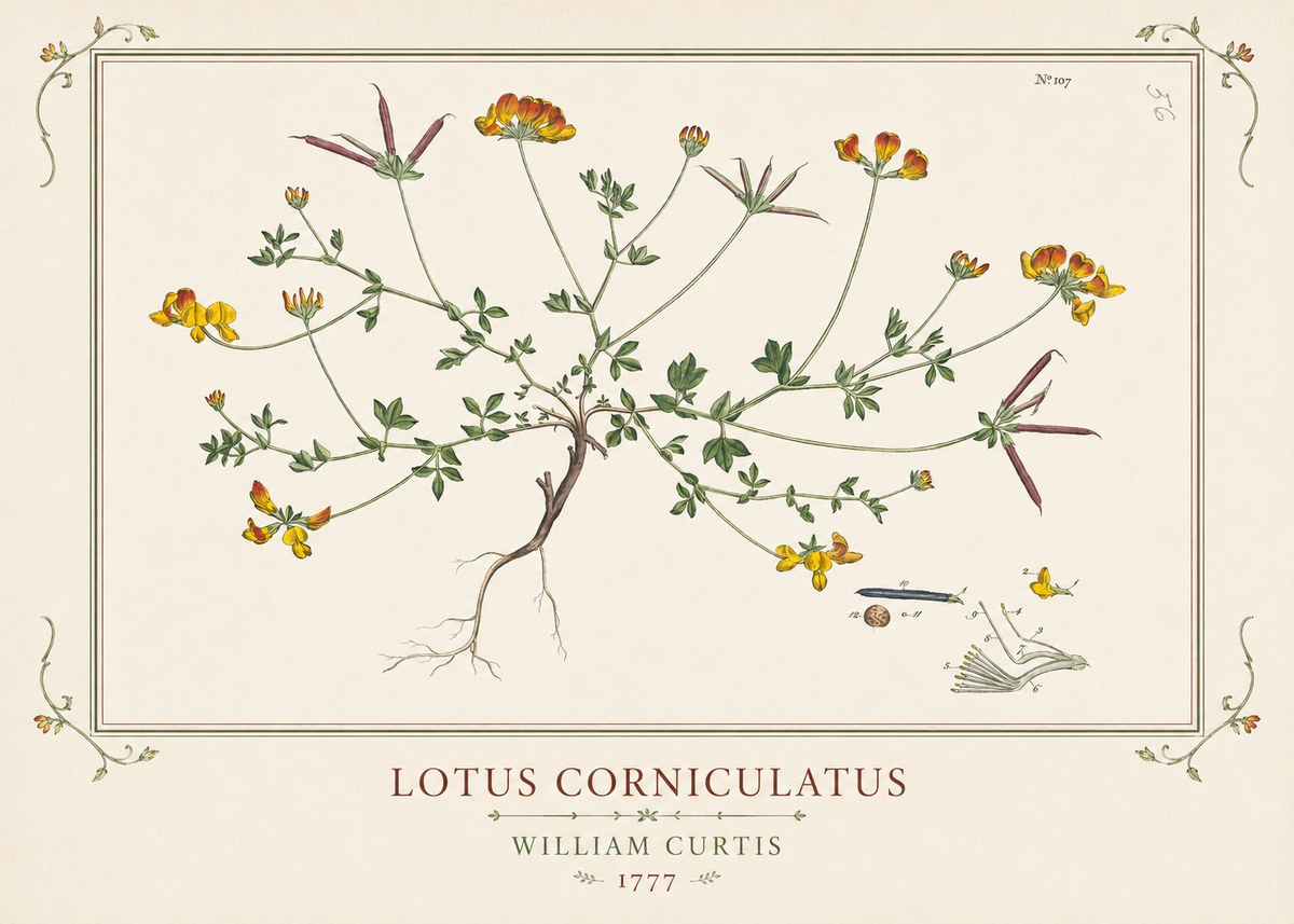 William Curtis Lotus Corniculatus III No1 - Plakat