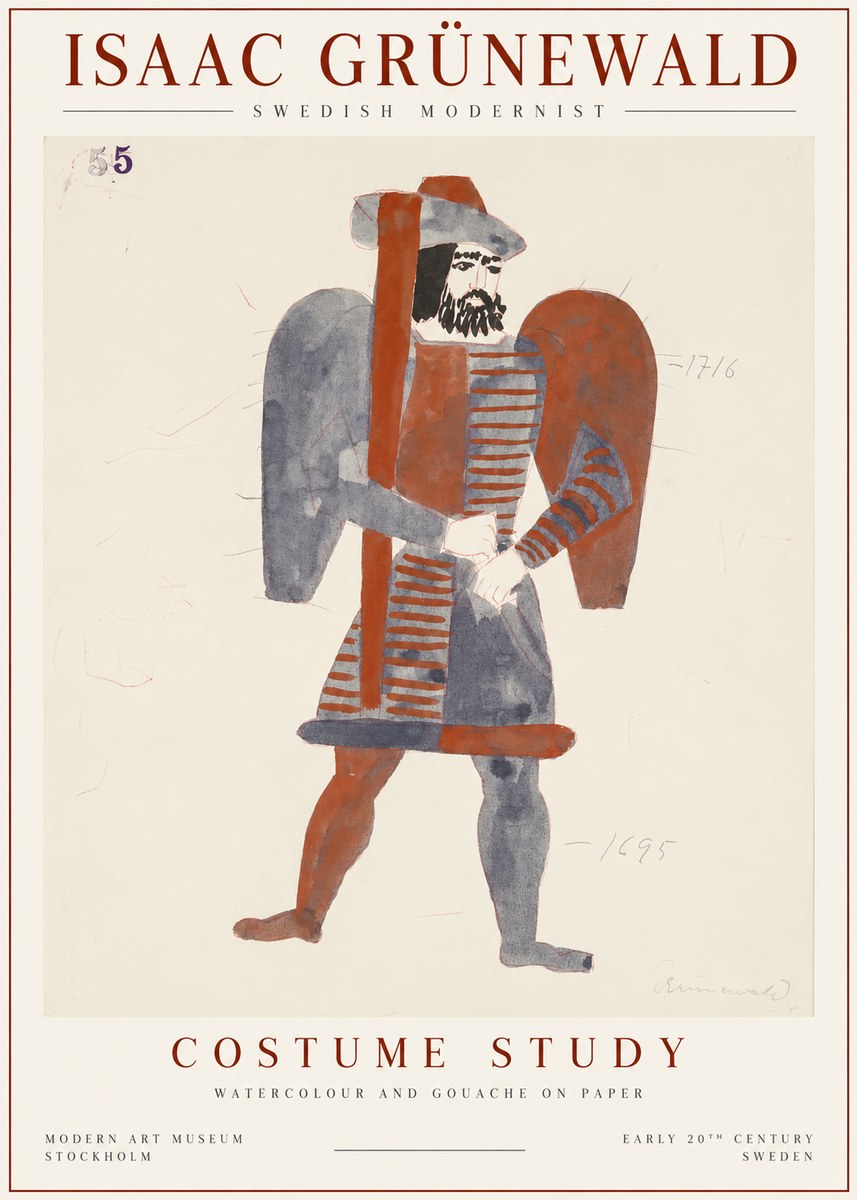 Isaac Grünewald Costume Study VII No1 - Plakat