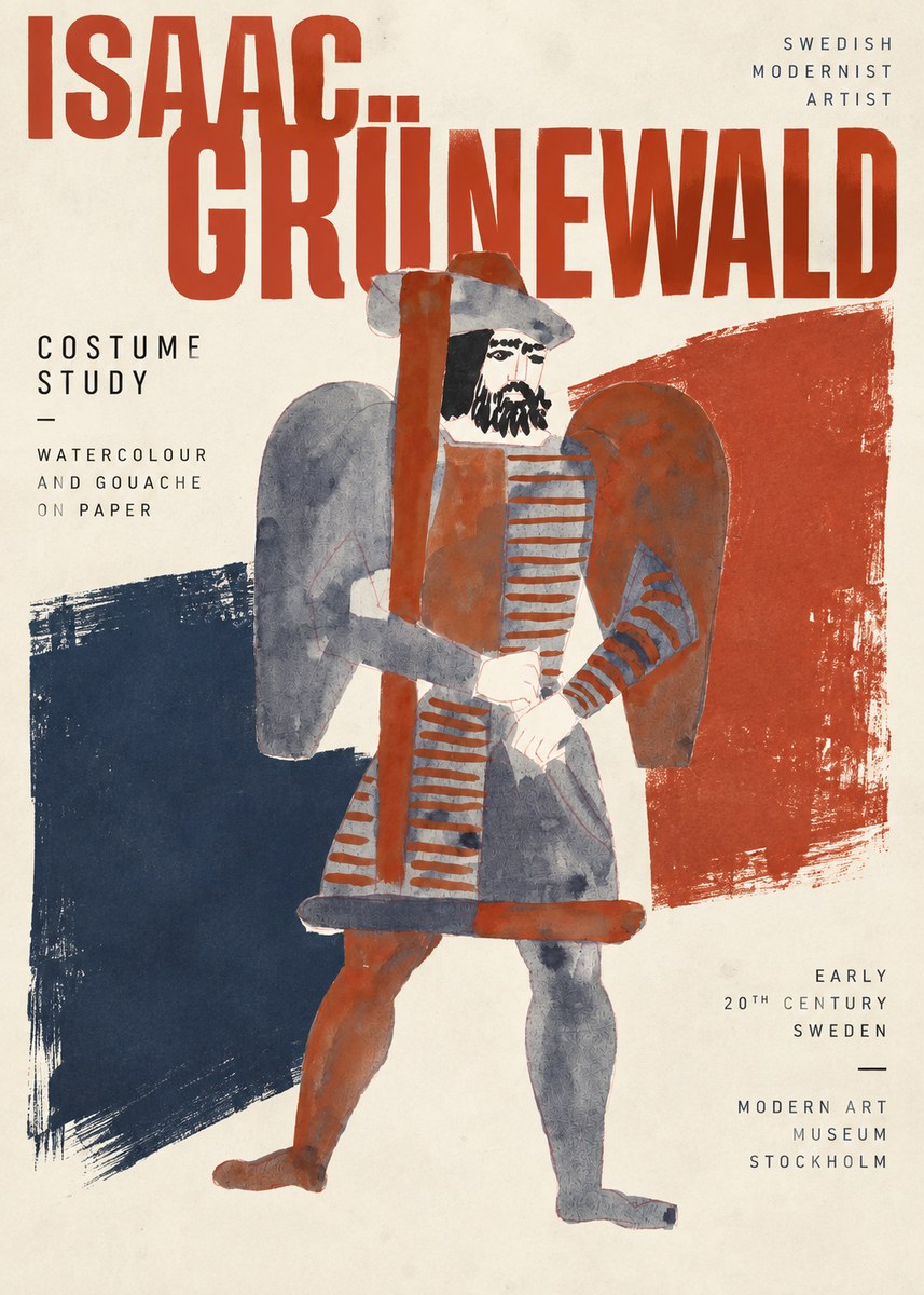 Isaac Grünewald Costume Study VII No2 - Plakat