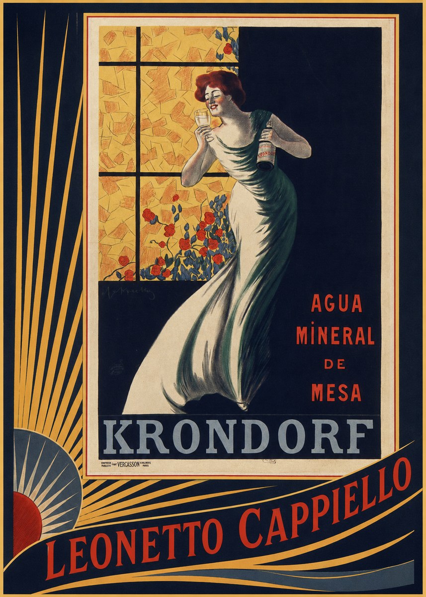 Leonetto Cappiello Agua Mineral De Mesa Krondorf No6 - Plakat
