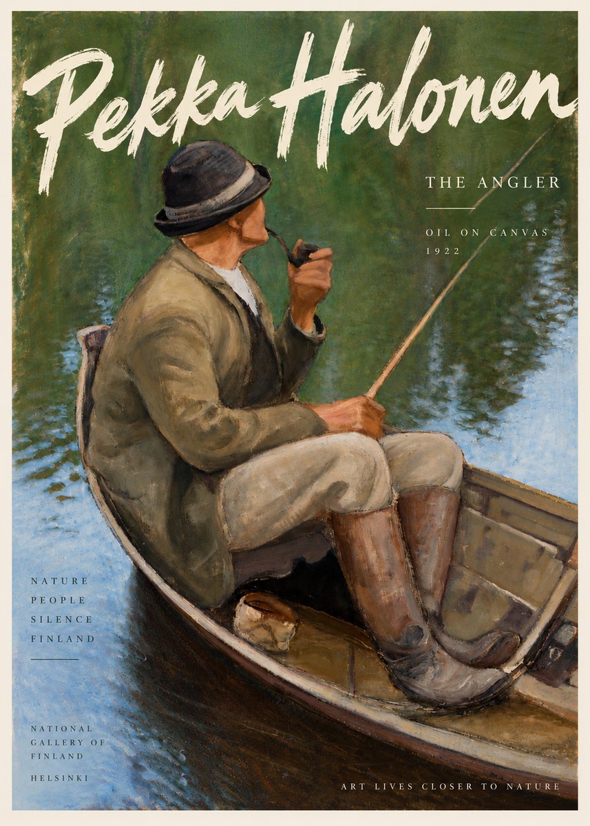 Pekka Halonen The Angler No3 - Plakat