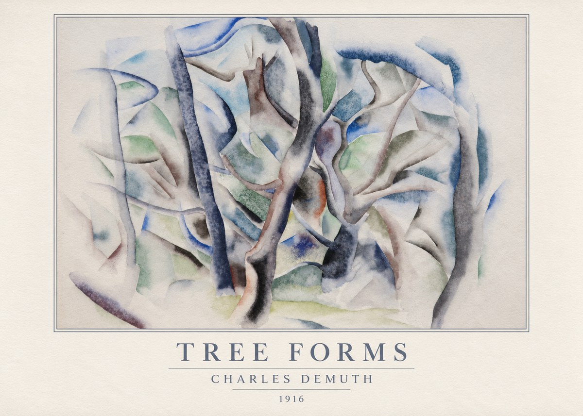 Charles Demuth Tree Forms No5 - Plakat