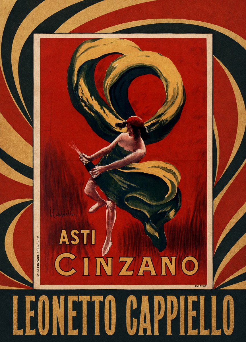Leonetto Cappiello Asti Cinzano II No5 - Plakat