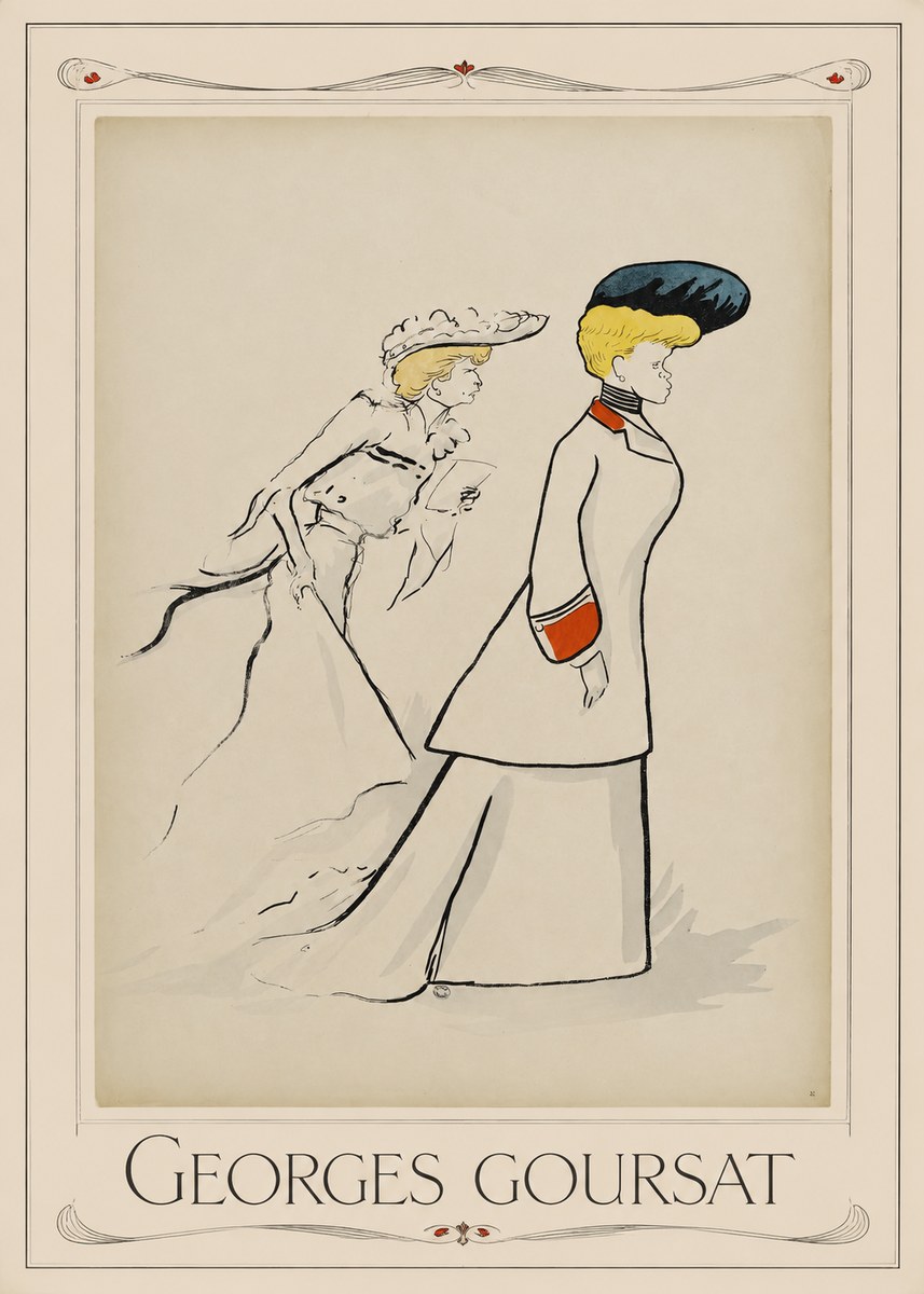 Georges Goursat Elegant Promenade No1 - Plakat