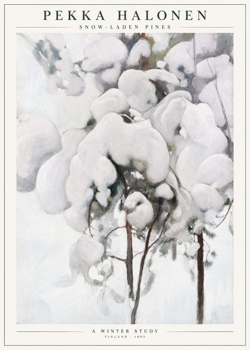 Pekka Halonen Snow-laden Pines No1 - Plakat