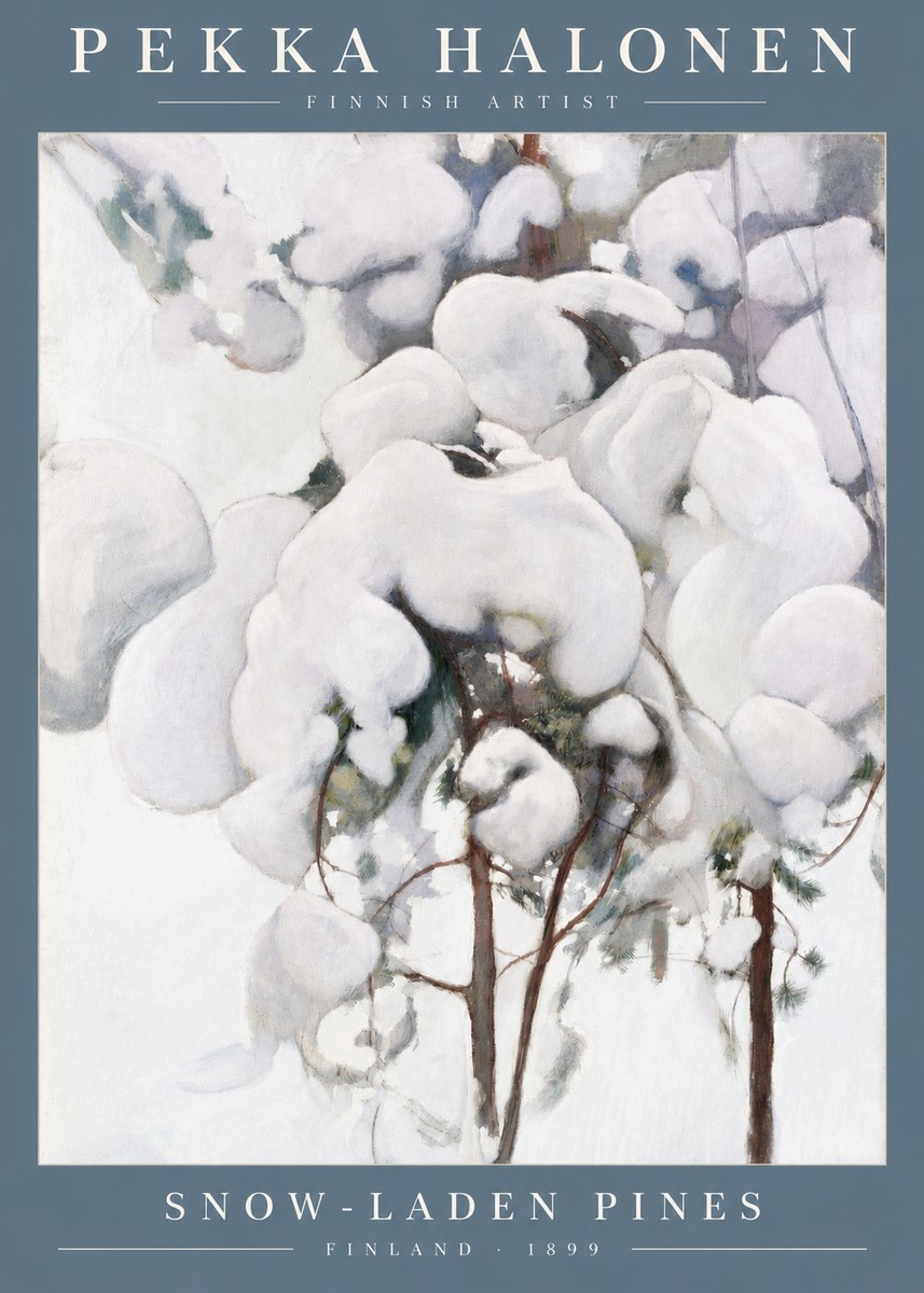 Pekka Halonen Snow-laden Pines No3 - Plakat