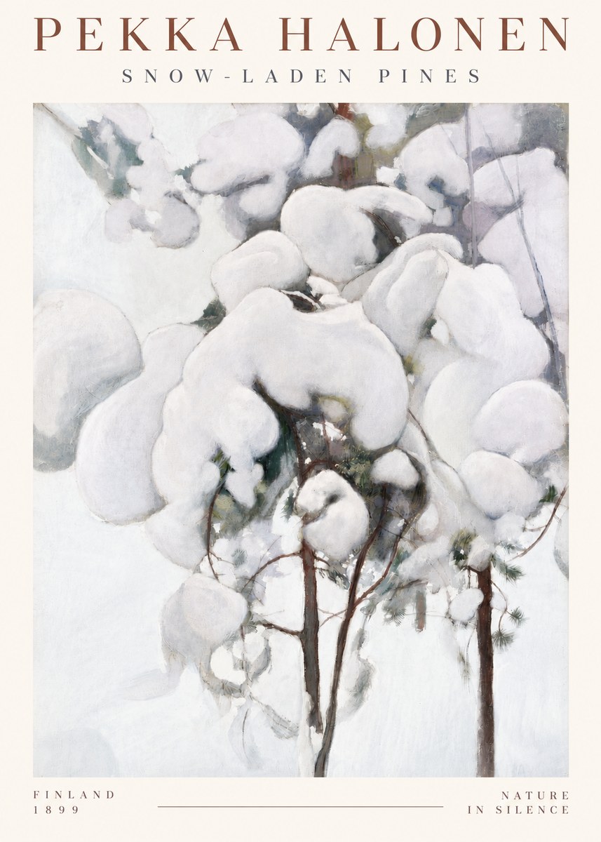 Pekka Halonen Snow-laden Pines No5 - Plakat