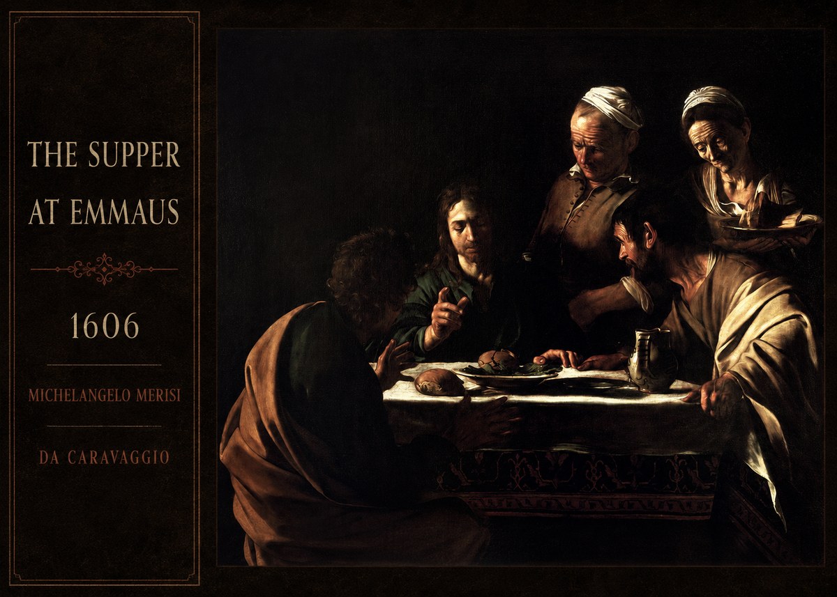 Michelangelo Merisi da Caravaggio The Supper at Emmaus II No2 - Plakat
