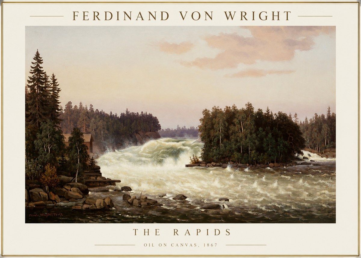 Ferdinand von Wright The Rapids No1 - Plakat