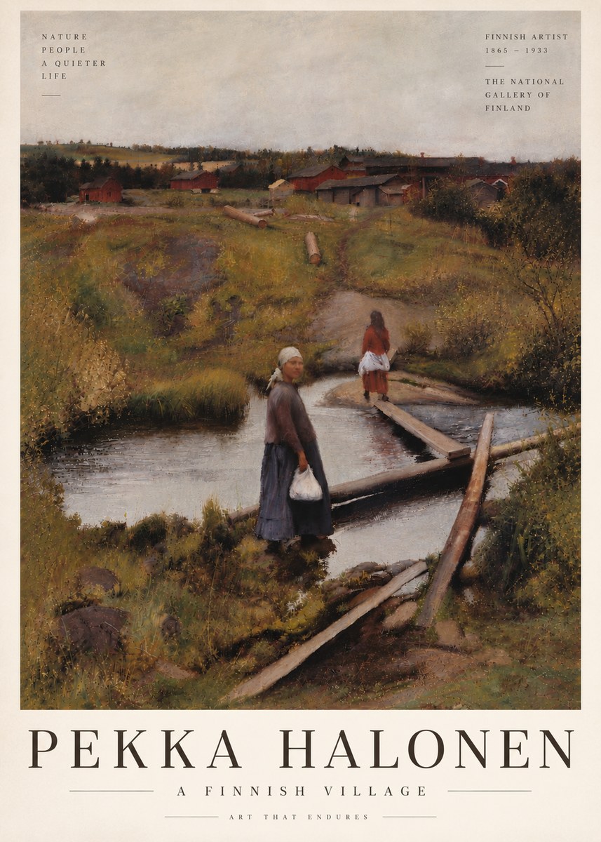 Pekka Halonen A Finnish Village No6 - Plakat