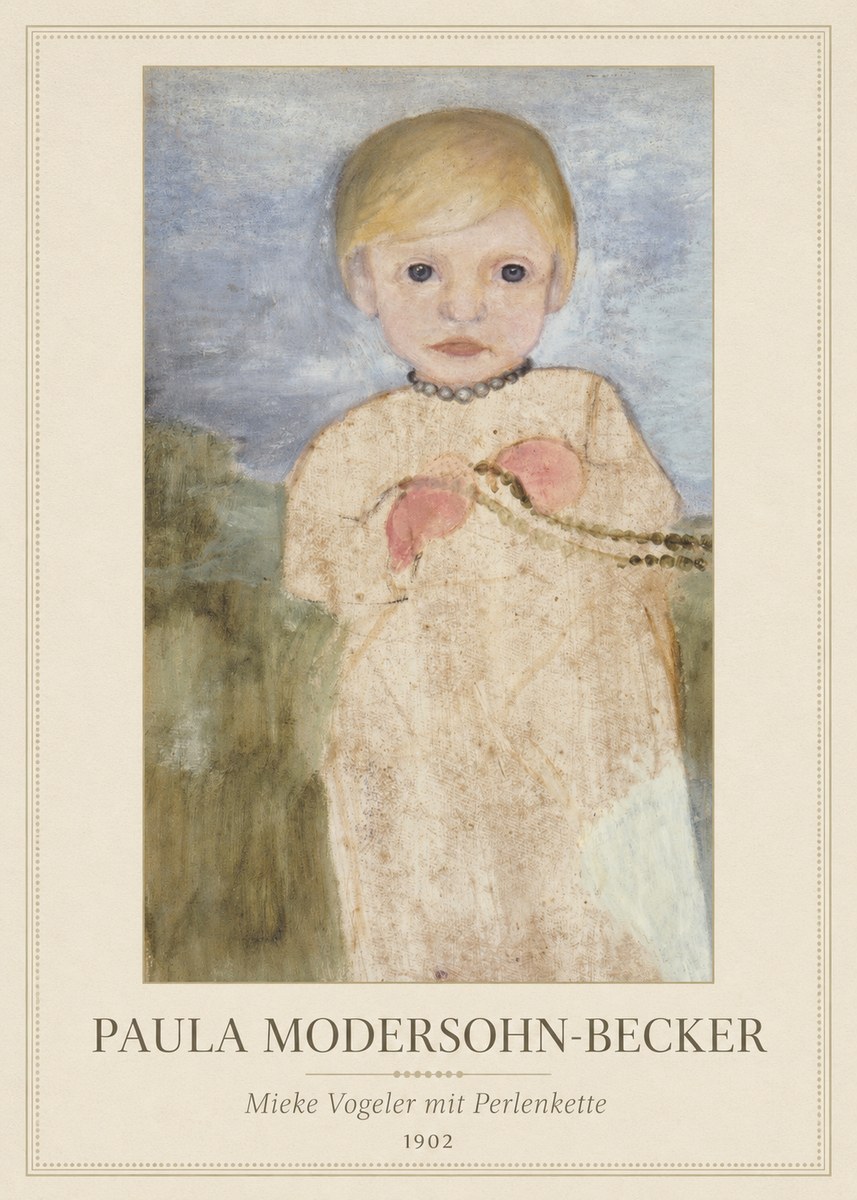Paula Modersohn-Becker Mieke Vogeler Mit Perlenkette No1 - Plakat