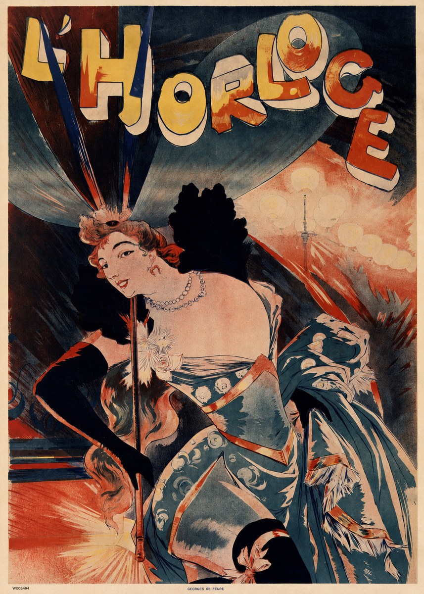 Georges de Feure L'horloge Naya No5 - Plakat