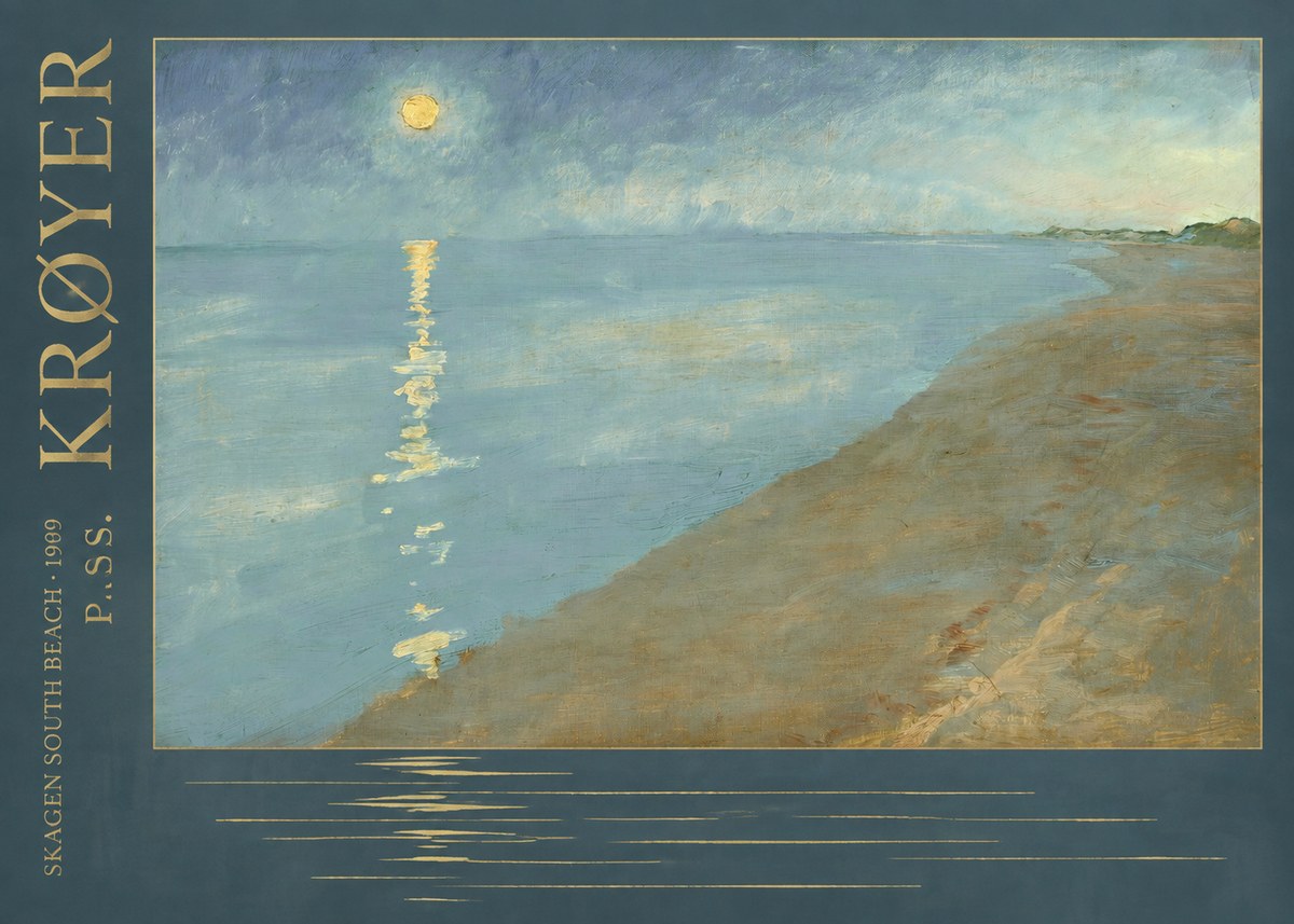 P.S. Krøyer Skagen South Beach · 1909 No5 - Plakat
