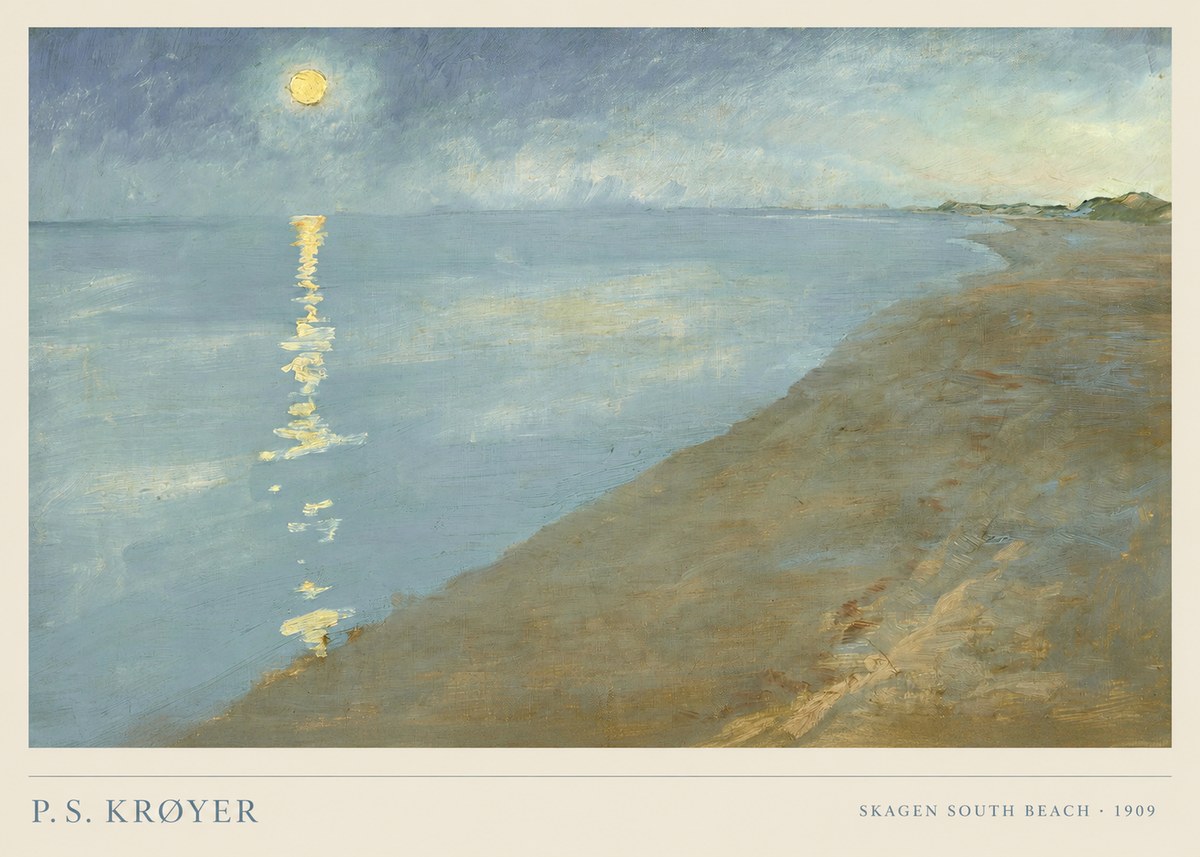 P.S. Krøyer Skagen South Beach · 1909 No6 - Plakat