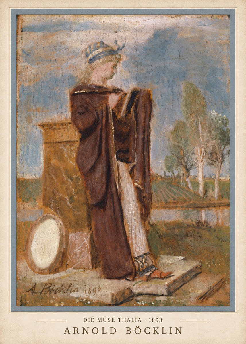 Arnold Böcklin Die Muse Thalia II No4 - Plakat
