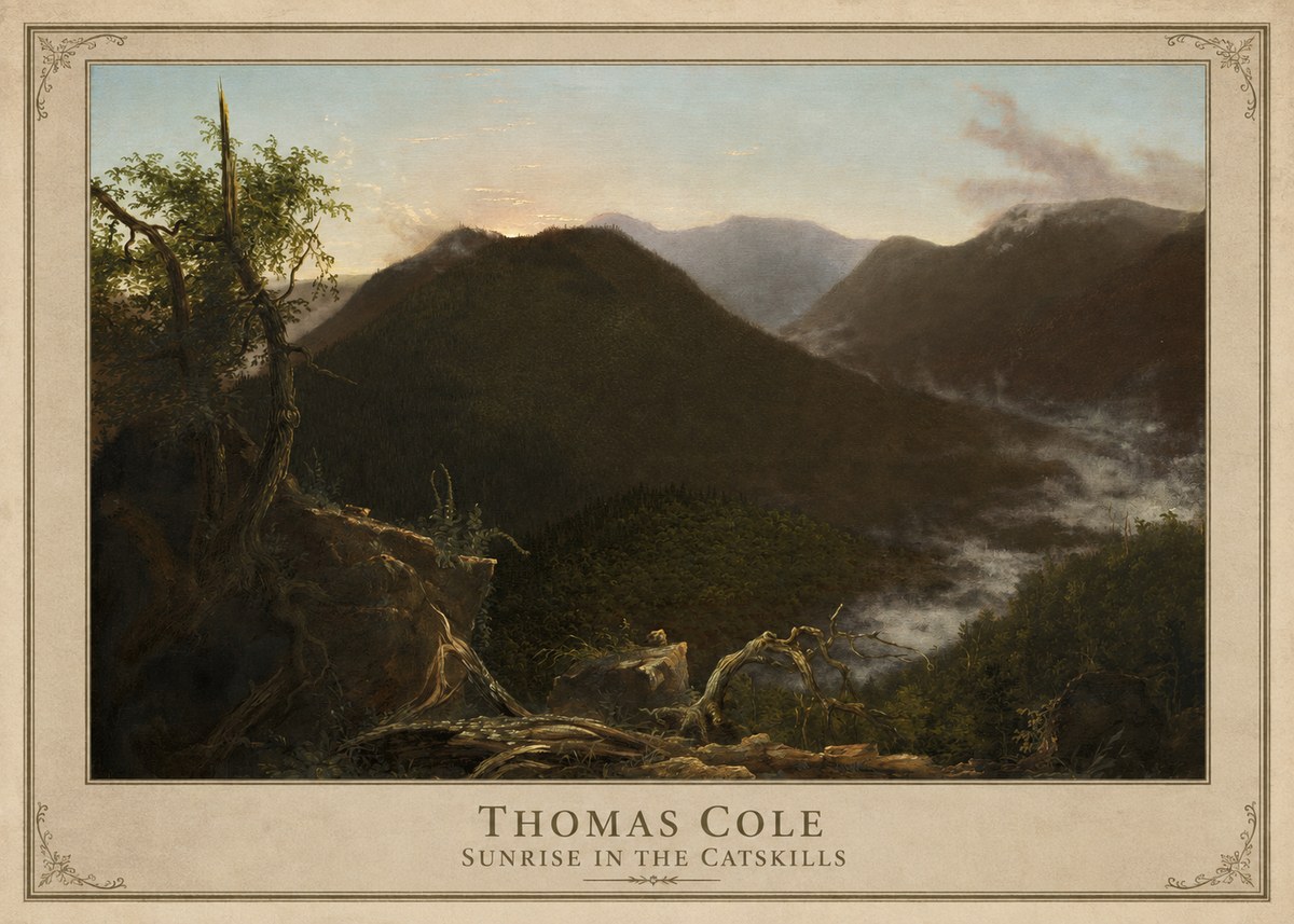 Thomas Cole Sunrise in the Catskills II No1 - Plakat
