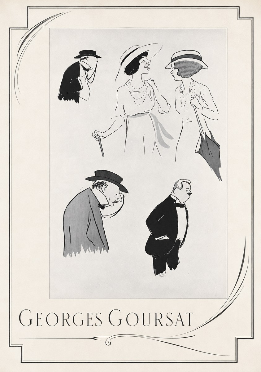 Georges Goursat Character Studies No2 - Plakat
