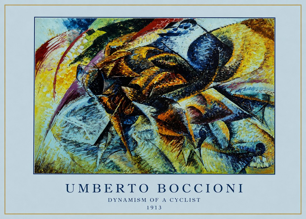 Umberto Boccioni Dynamism of a Cyclist II No4 - Plakat